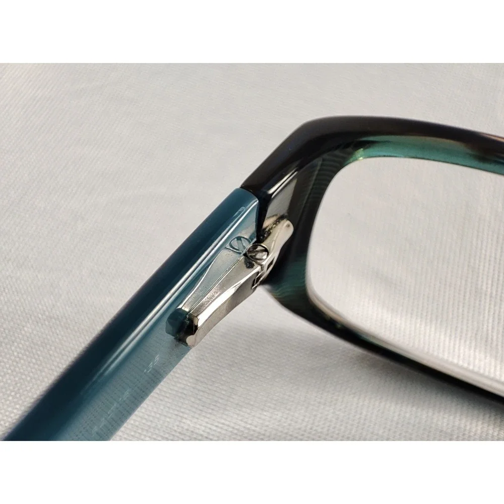 Marchon NYC‎ Dakota 320 Teal Black Striated Eyeglasses Frames 52-16-135
